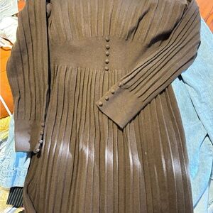 Kensie Chocolate Long Sleeve Dress